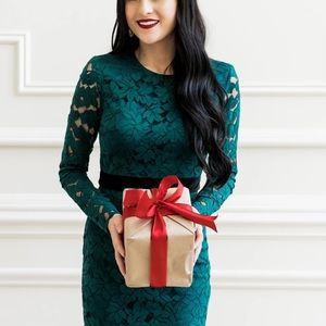 NWT Rachel Parcell Emerald Lace Dress